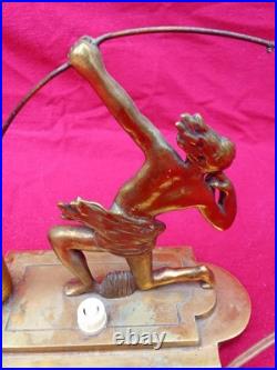 Lampe Art Déco En Bronze