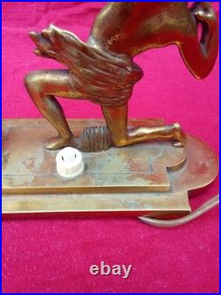 Lampe Art Déco En Bronze