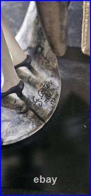 Lampe Art Déco Femme Élégante signé Guido Cortese (Cevik Italie) années 70-80