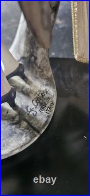 Lampe Art Déco Femme Élégante signé Guido Cortese (Cevik Italie) années 70-80