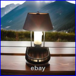 Lampe Art Déco, Macassar, Parchemin, Métal Chromé, Jacques Emile Ruhlmann