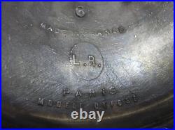 Lampe Art Déco Verrerie Globe Opalescent Ezan France Pied Métal Argenté L R