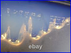 Lampe Art Déco Verrerie Globe Opalescent Ezan France Pied Métal Argenté L R