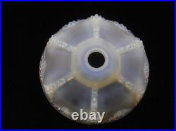 Lampe Art Déco Verrerie Globe Opalescent Ezan France Pied Métal Argenté L R