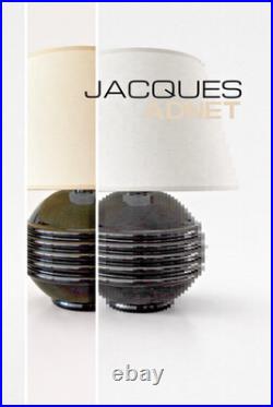Lampe Art Déco en opaline noire -Jacques Adnet élégance des années 30