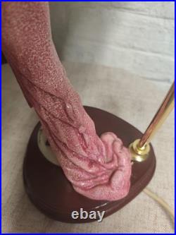 Lampe Art Déco figurative Giuseppe Armani femme années 30 abat-jour franges