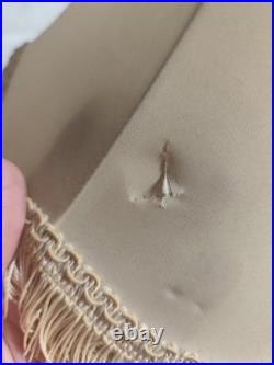 Lampe Art Déco figurative Giuseppe Armani femme années 30 abat-jour franges