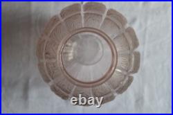 Lampe Art Déco, pied fer forgé, globe boule diamètre 16 cm en parfait état