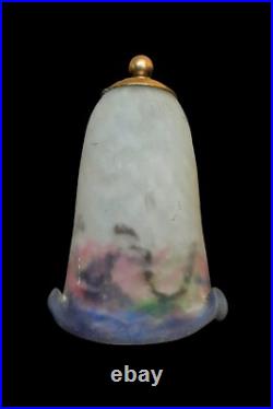 Lampe Art Deco verre moucheté signé MULLER Frères jolie forme France 1930