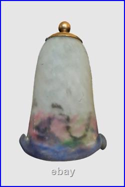Lampe Art Deco verre moucheté signé MULLER Frères jolie forme France 1930