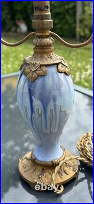 Lampe Art Nouveau/art Deco Céramique Bronze Louchet