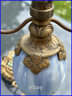 Lampe Art Nouveau/art Deco Céramique Bronze Louchet