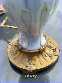 Lampe Art Nouveau/art Deco Céramique Bronze Louchet