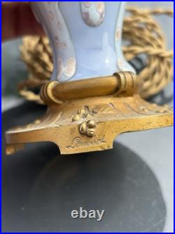 Lampe Art Nouveau/art Deco Céramique Bronze Louchet