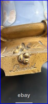 Lampe Art Nouveau/art Deco Céramique Bronze Louchet