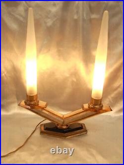 Lampe Bougeoir Chandelier Art Deco Flamme Lampe Miroir Bronze Candlestick