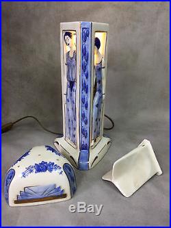 Lampe Brûle Parfum Art Deco Signée Duchaussy En Porcelaine De Limoge