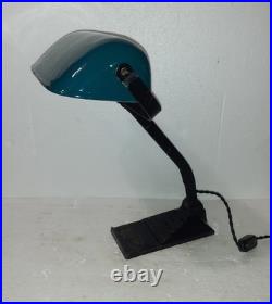 Lampe Bureau Erpe Dite De Notaire Ou Banquier, Art Deco, Bauhaus, Tres Bon Etat