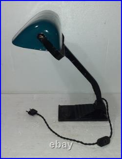 Lampe Bureau Erpe Dite De Notaire Ou Banquier, Art Deco, Bauhaus, Tres Bon Etat