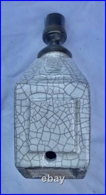 Lampe Céramique Craquelé Art Deco 1925