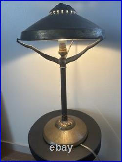 Lampe Champignon Ancienne En Laiton D Epoque Art Deco