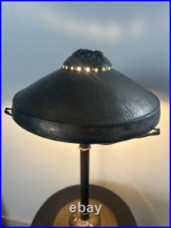 Lampe Champignon Ancienne En Laiton D Epoque Art Deco