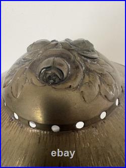 Lampe Champignon Ancienne En Laiton D Epoque Art Deco