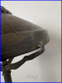 Lampe Champignon Ancienne En Laiton D Epoque Art Deco