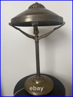 Lampe Champignon Ancienne En Laiton D Epoque Art Deco
