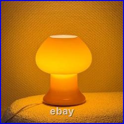 Lampe Champignon Vintage En Verre Opalin Orange Style Murano Space Age 70s