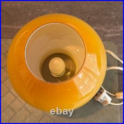 Lampe Champignon Vintage En Verre Opalin Orange Style Murano Space Age 70s