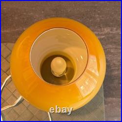 Lampe Champignon Vintage En Verre Opalin Orange Style Murano Space Age 70s