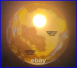 Lampe Champignon gout de Gallé 25 cm de haut, pate verre