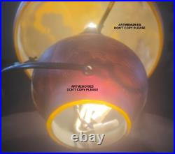 Lampe Champignon gout de Gallé 25 cm de haut, pate verre