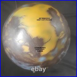 Lampe Champignon gout de Gallé 25 cm de haut, pate verre