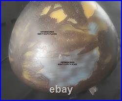 Lampe Champignon gout de Gallé 25 cm de haut, pate verre