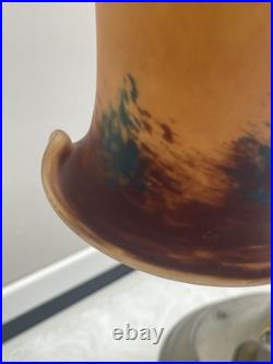 Lampe Col De Cygne de Bureau de Chevet Art Déco Tulipe Signée Cochelin France