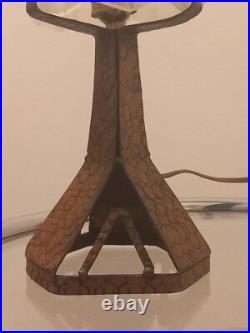 Lampe DEGUÉ signée 1930, Art Deco Modèle TOUR EIFFEL