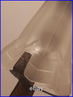 Lampe DEGUÉ signée 1930, Art Deco Modèle TOUR EIFFEL