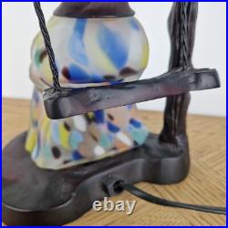 Lampe Dame à la balançoire style Art déco luminaire années 80 statue veilleuse