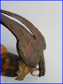 Lampe Daum-nancy Aigle En Bronze
