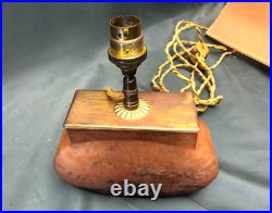 Lampe Daum verre marmoréen signé fabrication des années 1930 Art Déco