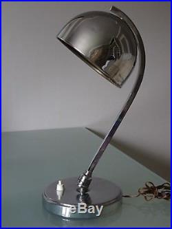 Lampe De Bureau Art Deco Metal Chrome