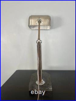 Lampe De Bureau articulé Art Déco artisanat francais pied en marbre