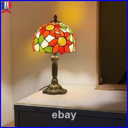 Lampe De Table Chevet Motif Tournesol Floral Décoration Vintage Style Antique