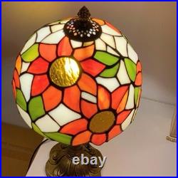 Lampe De Table Chevet Motif Tournesol Floral Décoration Vintage Style Antique