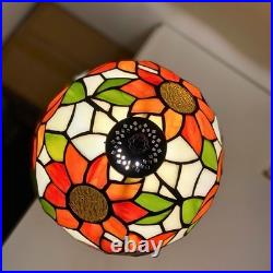 Lampe De Table Chevet Motif Tournesol Floral Décoration Vintage Style Antique