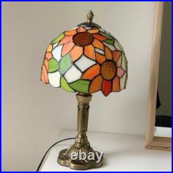 Lampe De Table Chevet Motif Tournesol Floral Décoration Vintage Style Antique