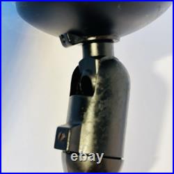 Lampe De Table En Bakélite Marron Et Verre Turquoise D'Époque Art Déco Années 30