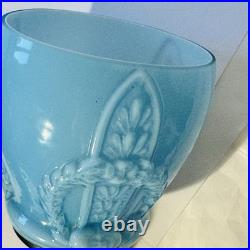 Lampe De Table En Bakélite Marron Et Verre Turquoise D'Époque Art Déco Années 30